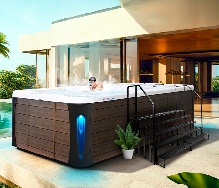 Calspas hot tub being used in a family setting - Kenosha