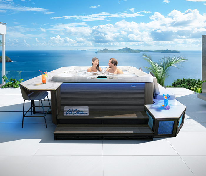 Calspas hot tub being used in a family setting - Kenosha